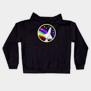 NASA Rainbow Pride Spaceflight Badge Kids Hoodie